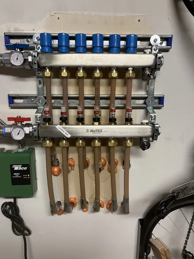 Plumber performing Gas Line Installation at a residential property in Delmar